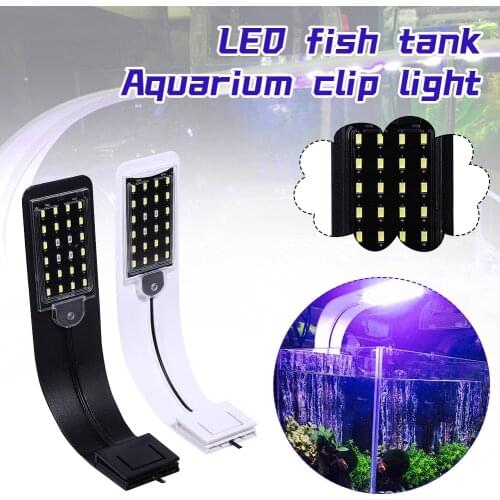 LED Aquarium Fish Tank Light Clip-on 10W Plants Grow Lights Aquatic Freshwater Aquarium Lamps Waterproof 220V EU US Plug