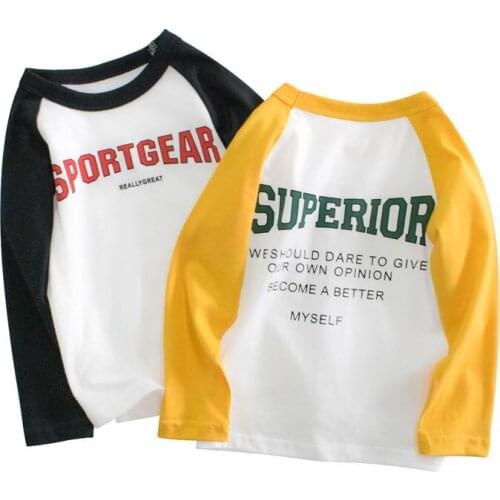 Comfortable Soft Kid Clothes Baby Boys Cotton Cloth Long Sleeve T Shirt