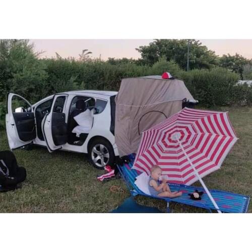 Car Rear Roof Outdoor Equipment Camping Tent Canopy Tail Ledger Picnic Awning Without Window For Toyota Hyundai For SUV Only