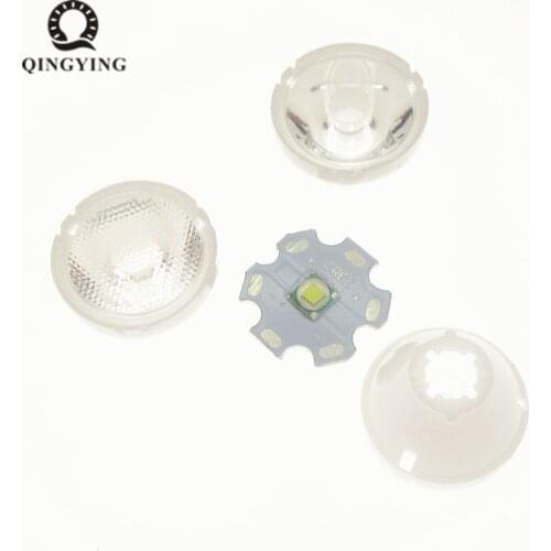 XML XML2 XHP50 CREE LED Optical Lens 8 25 30 45 60 90 Degree 21mm 1W 3W 5W 10W White Holder Reflector Collimator For Lamp DIY