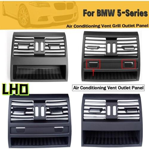Rear Center Console Fresh Air Outlet Vent Grille Cover With Button Interior Accessory For BMW 5 Series 530D 525D 535D F10 F18