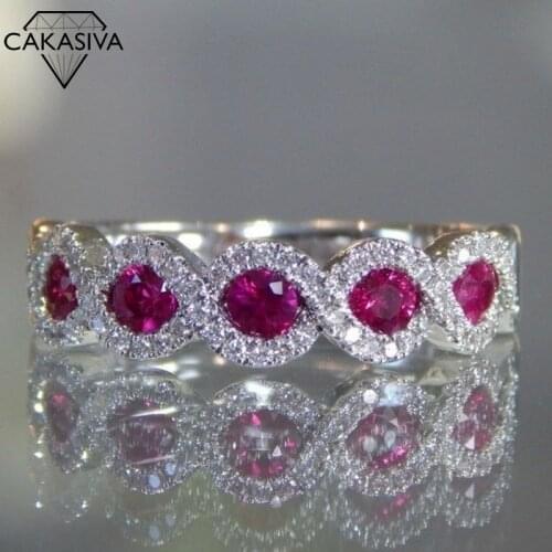 Womens S925 Ruby Emerald Zircon Ring Gift Jewelry Ring Wholesale Diamond Rings for Women