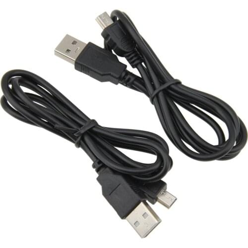 100pcs 1M USB 2.0 A Male To USB B Mini 5 Pin Male Data Sync Cable Cord Fast Charging Line Wire for MP3/4