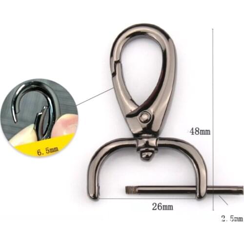 13/16/19/26mm Metal Detachable Swivel Clip Snap Hook Trigger Clip Buckles For Leather Strap/Belt Keychain Webbing Pet Leash Hook