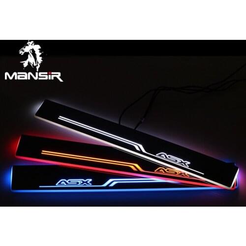 4PCS Acrylic LED Welcome Pedal Car Scuff Plate Pedal Door Sill Pathway Light For Mitsubishi ASX 2015 2016 2017 2018