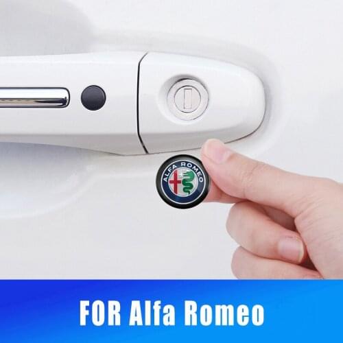 For Alfa Romeo 159 Giulietta 147 Mito Giulia 156 GT 4Pcs Car Door Keyhole Stickers Decals External Decoration protection Styling