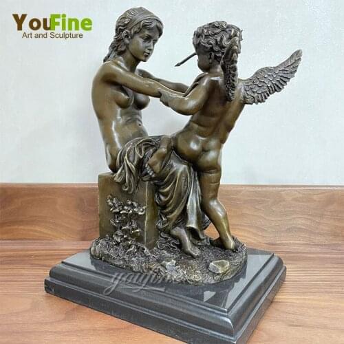 Greek God Bronze Statue Bronze Venus and Cupid Roman Venus Eros Sculpture Figurine For Home Decor Artwork Creative Ornament