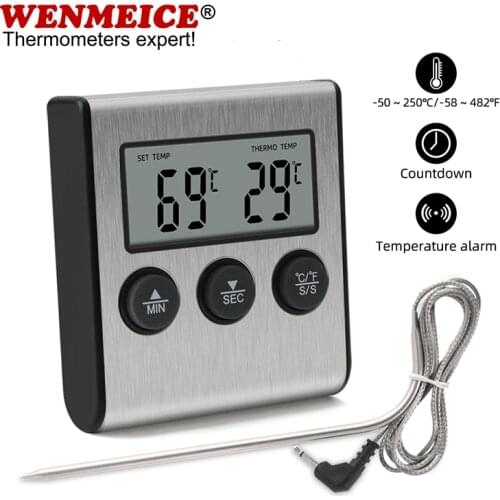 Digital Thermometer Hygrometer Temperature Indoor Convenient Temperature Sensor Humidity Meter Gauge Instruments Cable LDT-100
