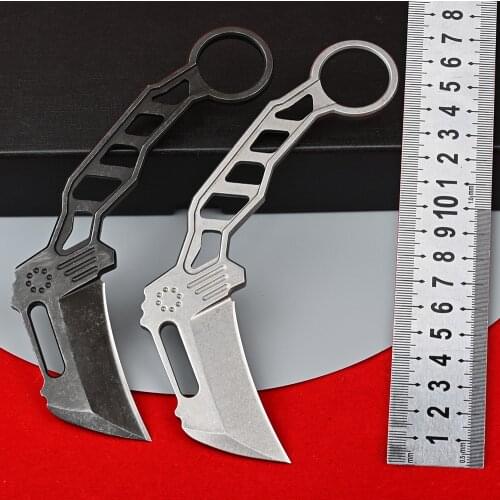 CS GO Karambit Survival Hunting Couteau Tactical Military Knives Utility EDC Tools Self Defence Pocket Knife 5CR15 Fixed Blade