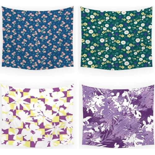 Flower leaves home decoration wall boho home decor room decor aesthetic macrame wall hanging kawaii room decor pink psychedelic