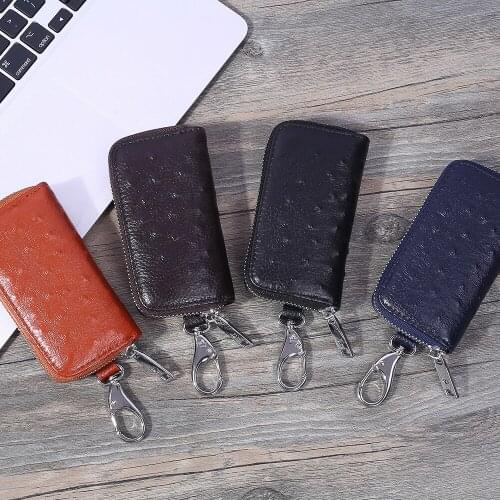 New Key Organizer Keychain Wallet Genuine Leather Key Bag Men Multifunctional Practical Key Bag Simple Creative Car Key Holder