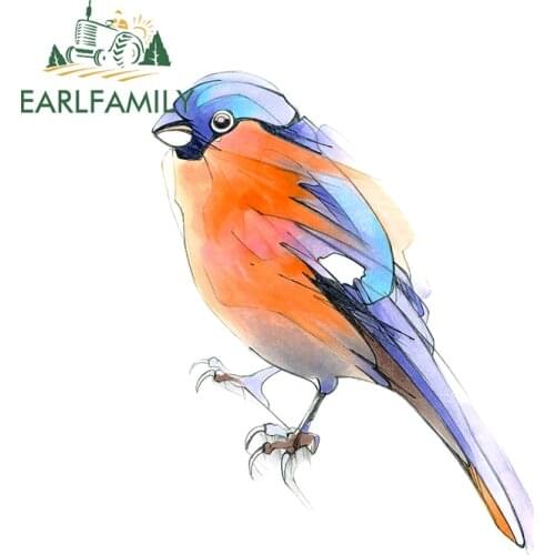 EARLFAMILY 13cm x 10.7cm for Birds Cartoon Vinyl Car Stickers Waterproof Scratch-Proof Windows Decal Laptop Car Door Protector