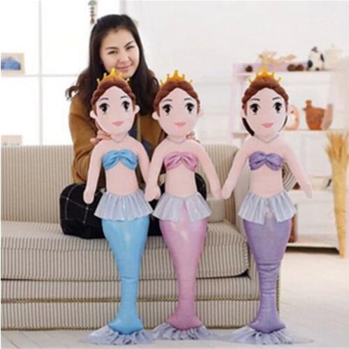 Fancytrader Mermaid Plush Dolls Big Soft Stuffed Fairy Beauty Fish Toys for Girls Best Gifts
