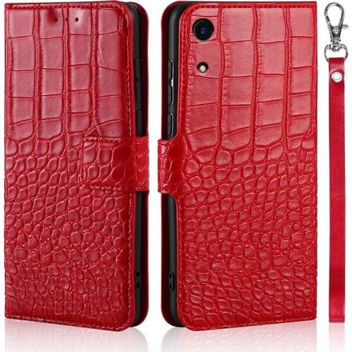 Flip Phone Case For Huawei Honor 8A JAT-LX1 Y6 Prime 2019 Cover Crocodile Texture Leather Book Design Luxury Coque Wllet Capa