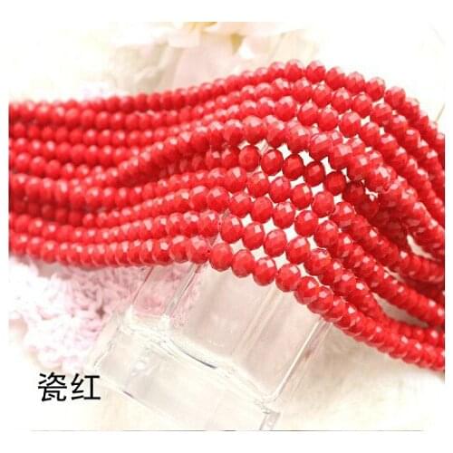 Red Porcelain 10mm 720pcs/lot Bracelets DIY Making Rondelle Beads ,Gliter stone beads for chandelier lighting