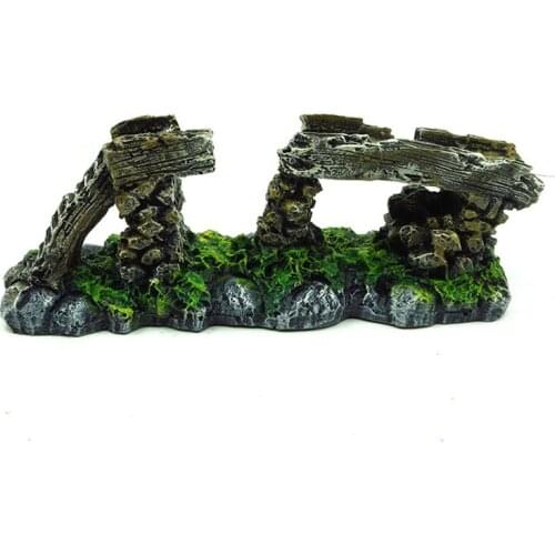 Creative Fish Tank Decoration Aquarium Landscaping Simulation Bridge Aquarium Decorations Micro Landscape Ornaments