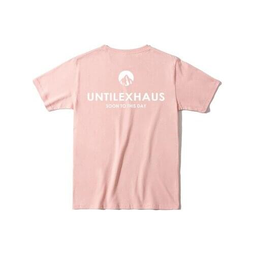 Summer Mens New Simple British Style Letter Printing Casual Loose Cotton 210g Heavy T-shirt