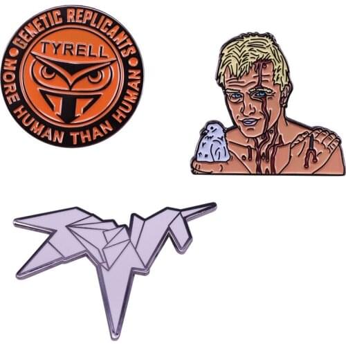 Blade Runner Lapel Pin Unicorn Origami Turell Corp Brooch Harrison Cult Movie Fans Flair Addition