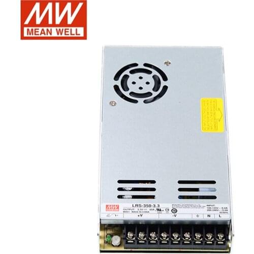 LRS-350-3.3 MEAN WELL 198W 3.3V Switching Power Supply 110V/220V AC to 3.3V DC 60A 198W Meanwell dc Power Supply Transformer PSU