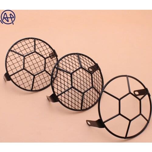 Motorcycle Headlight Metal Retro Football Style Grill Mask Protector Universal For Yamaha Honda CB100 CB125S GN125 CG125