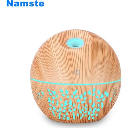 NMT-145 130ml 7 LED Colors Change Wood Grain USB Charging Ultrasonic Essential Oil Aroma Diffuser Air Humidifier For Home