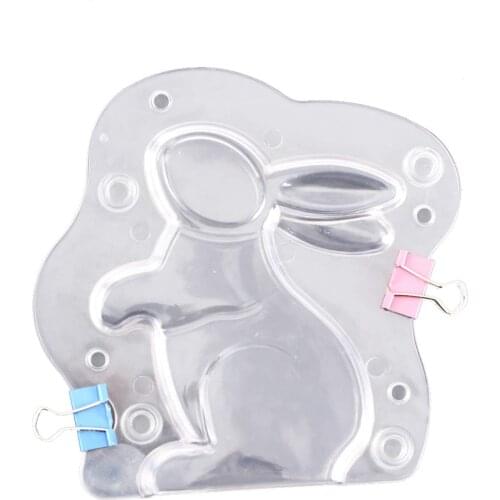New 3D Rabbit shaped Chocolate Mold Reusable Easter Bunny Candy Mold Sugar Paste Mold Cake Decorating Tools Diy Easter Cake