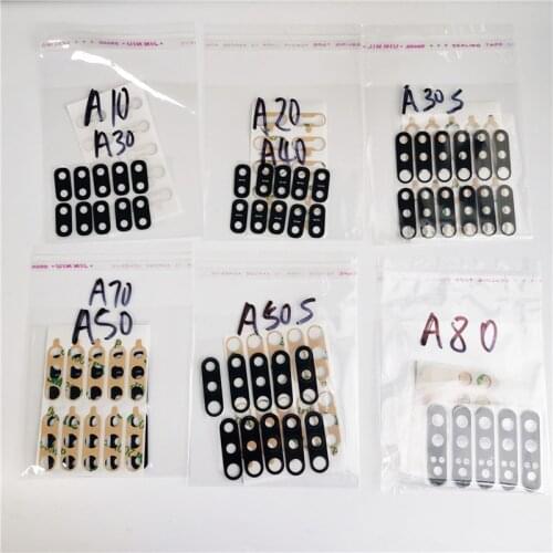 Wholesale 10pcs/lot For-Samsung Galaxy A10 A20 A21S A30 A40 A50 A60 A70 A70S Back Rear Camera Glass Lens Parts With Adhesiver
