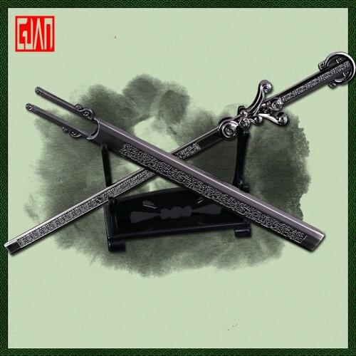Qin Dynasty Mingyue Genuine Weapon Ink Eyebrow Sword Mohist Giant Weapon Jing Tianming Shark Tooth Knife Buckle Alloy Wholesale