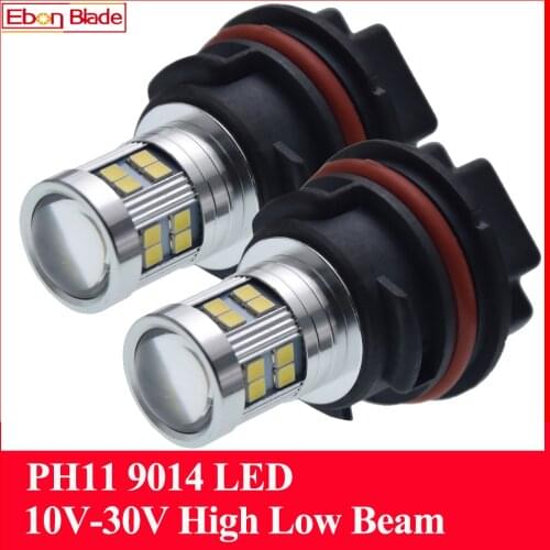Pair LED Motorbike Headlight Bulb PH11 9014 High Low Beam DRL White Light 12V Scooter Moped Moto Front Head Lamp For HONDA DIO