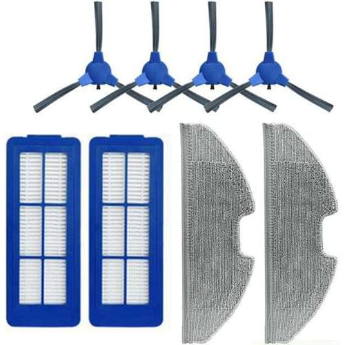 Suitable For Eufy RoboVac G10 Hybrid Sweeper Accessory Combination (2 Filters + 2 Rags + 4 Side Brushes)