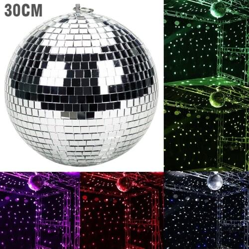 Professional Stage Lighting Effect 30cm Disco Glass Mirror Reflective Ball DJ Dance Party Club Stage Decor Light