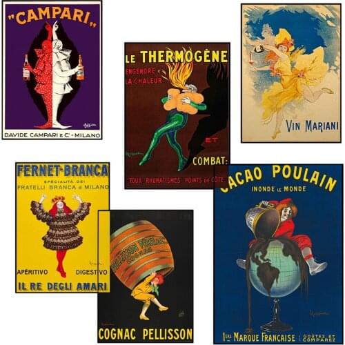 Retro Advertising Funny Art French Wall Poster Modern Canvas Painting and Printmaking Kitchen Home Decor Frameless Picture