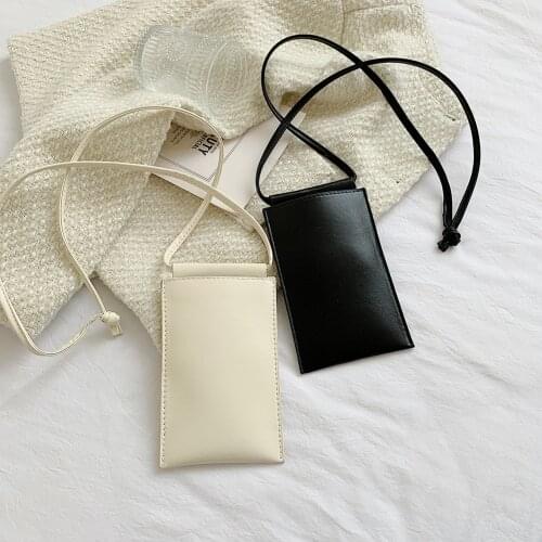 Retro Simple Mobile Phone Bags for Women 2021 Trend PU Chain Mini Shoulder Messenger Bags Small Flap Female Bag Free Shipping