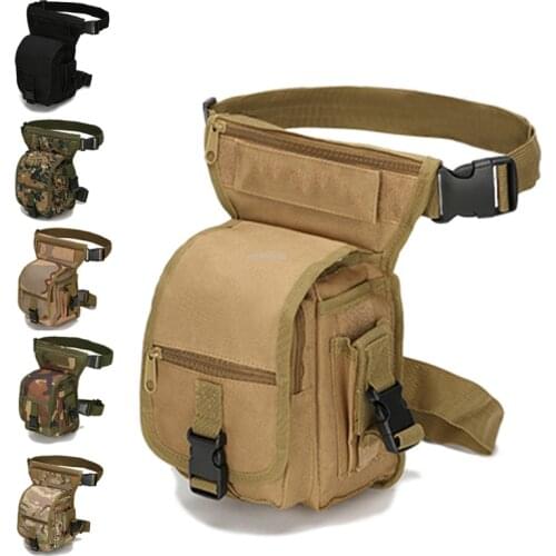 Molle 600D Oxford Tactical Drop Leg Bag Outdoor Hiking Climbing Hunting Tool Waist Leg Packs Bag Motorcycle Riding Waist Pack