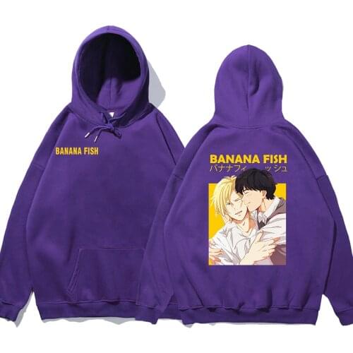 Japan Anime Double-Sided Print Men Sweatshirt Creativity Pullover Clothing Casual Pocket Hoody Funny O-Neck Loose Hoodies Man