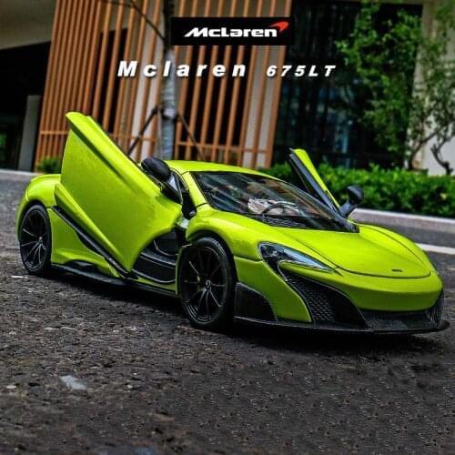 Welly 1:24 McLaren 675LT Super run car Decoration Collection Gift toy Die Casting Model Toy Decoration toy Simulation Handicraft