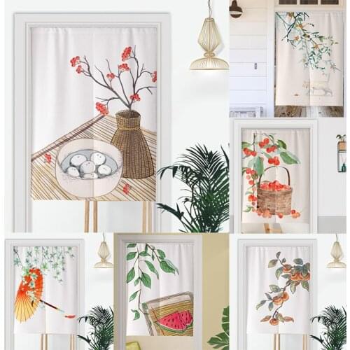 Cotton Linen Partition Curtain Living Room Bedroom Decorative Cloth Door Curtain Kitchen Geomantic Curtain Blackout Curtain