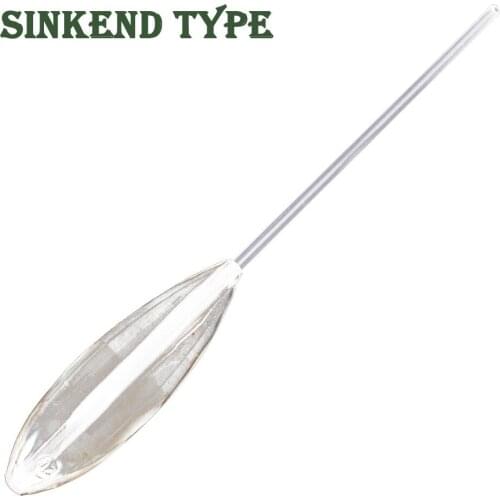 1*Acrylic Fishing Float Transparent Sinkend Type Casting Bobbers Clear Bombarda Sinking Fly Fishing Spinning Floats 5g-20g