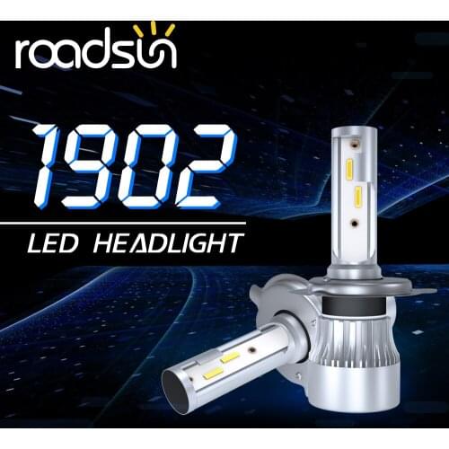 2Pcs LED Car Headlight 72W 12000LM 6000K H7 LED H4 H1 H11 9006 9005 Headlamp Auto Fog Light Bulb12V Roadsun 1902
