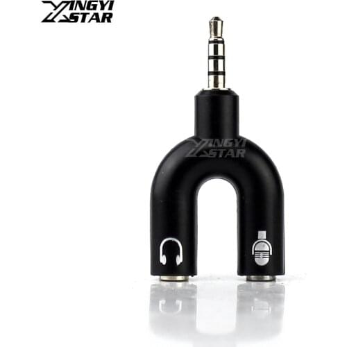 3.5mm Jack Male to Female Headphone + Headset Microphone Audio Splitter Connecter For iPhone X 8 Mobile Phone Smartphone Laptop