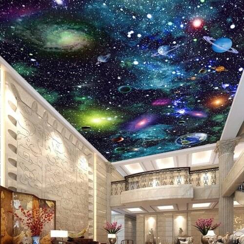 Custom Universe Starry Sky 3D Poster Photo Wallpaper Bedroom Living Room Study Room Ceiling Decoration Mural Papel De Parede 3D