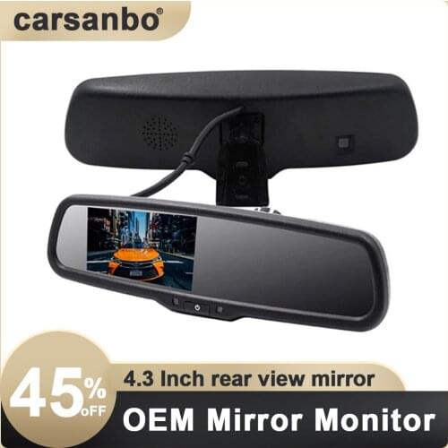4.3" TFT LCD rear view mirror car monitor video input Parking System with a special mounting bracket