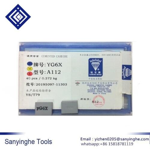 A112 YG6 YG6X YG8 YW1 YW2 YT5 YT14 YT15 carbide welding inserts insert brazed tips (40pcs/lots )