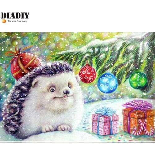 Diy 5D Diamond Painting Cross Stitch Hedgehog Full Mosaic Square &Round Drill Diamond Embroidery Home Decor