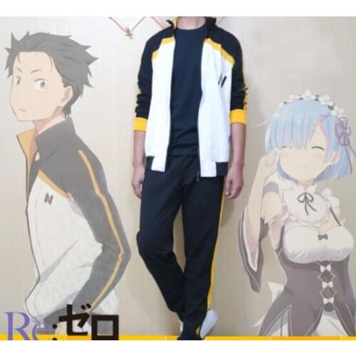 Anime Re: Zero Kara Hajimeru Isekai Seikatsu Subaru Natsuki Cosplay Costume Men Women Halloween Party Sportswear Uniform C90M06