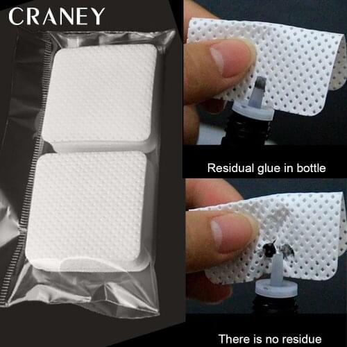 100PCS/Pack Lint-Free Paper Cotton Wipes Eyelash Glue Remover Wipe Clean Cotton Sheet Nails Art Cleanin Cleaner Pads