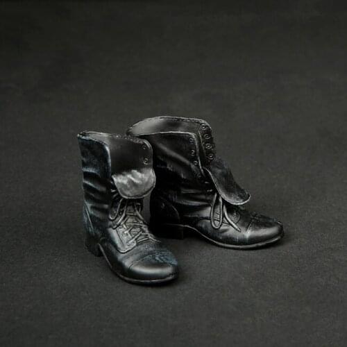 1/6 Scale Black and Brown Ankle Boots Short Boots Shoes Models Full Inside for 12 inches Action Figures Bodies Accessory