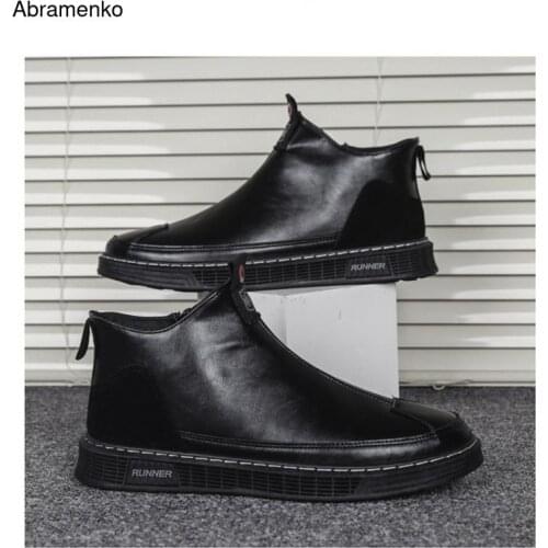 Fashion Chelsea Boots Men Leather Shoes Men Ankle Boots Comfortable Flats Loafers Brand Spring Autumn Male Footwear 2021