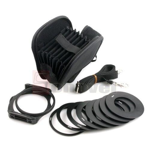 P306 Filter Case bag +9 Ring adapter 49 52 55 58 62 67 72 77 82 mm+ Holder for Cokin P series