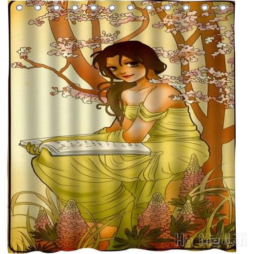 Princess Tarot Cards Design Waterproof Shower Curtain Bathroom Accessories